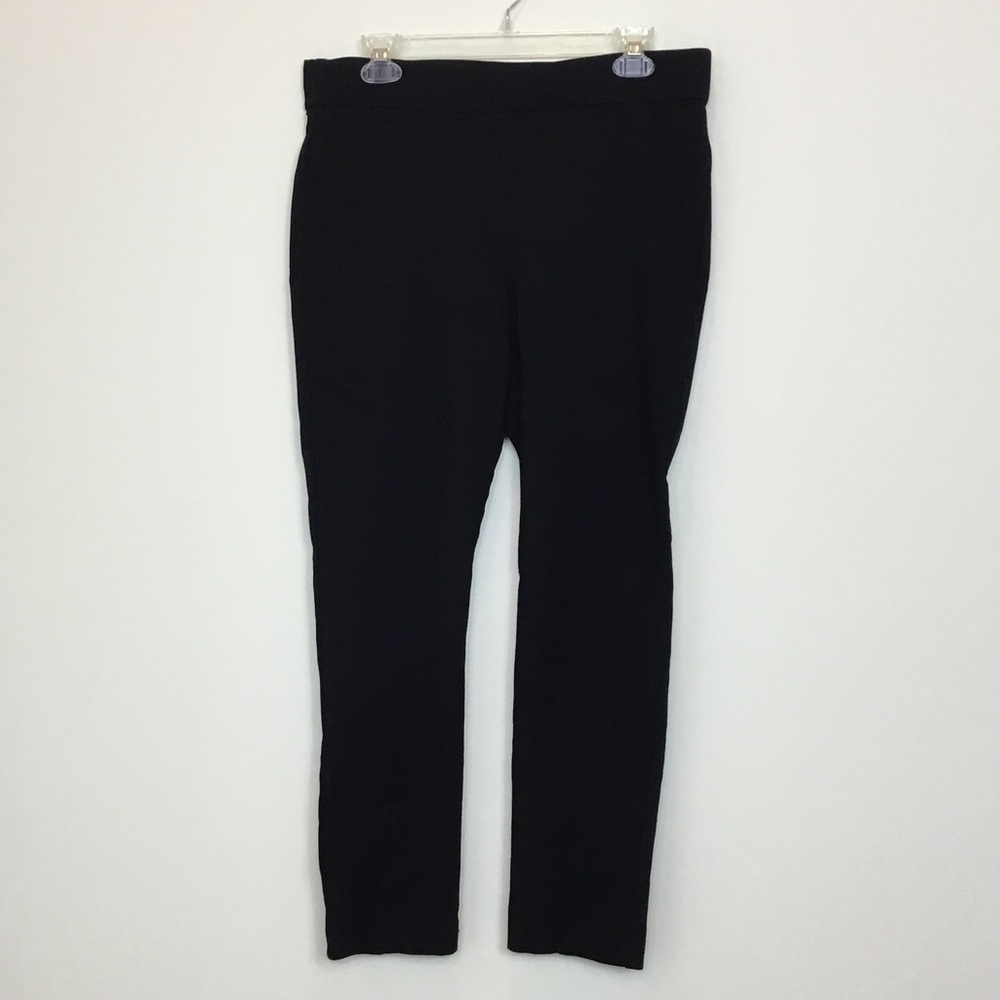 Anne Klein Black Straight-Leg Ponte Pants size large